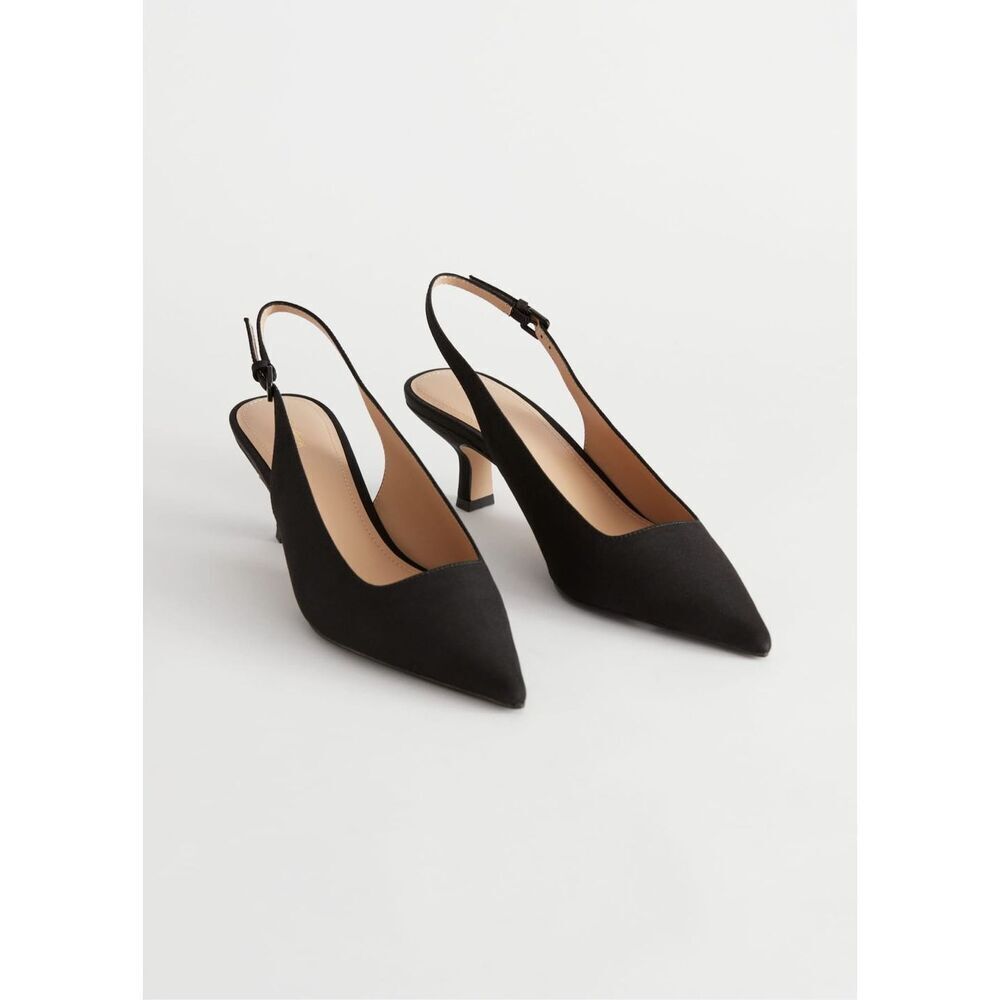 & Other Stories POINTED SLINGBACK PUMPS KittenHeel EU 40 US 9 90s